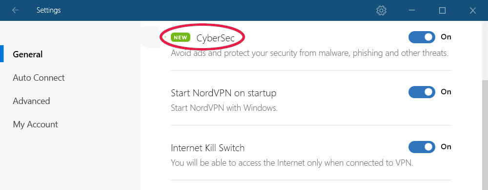CyberSec from NordVPN
