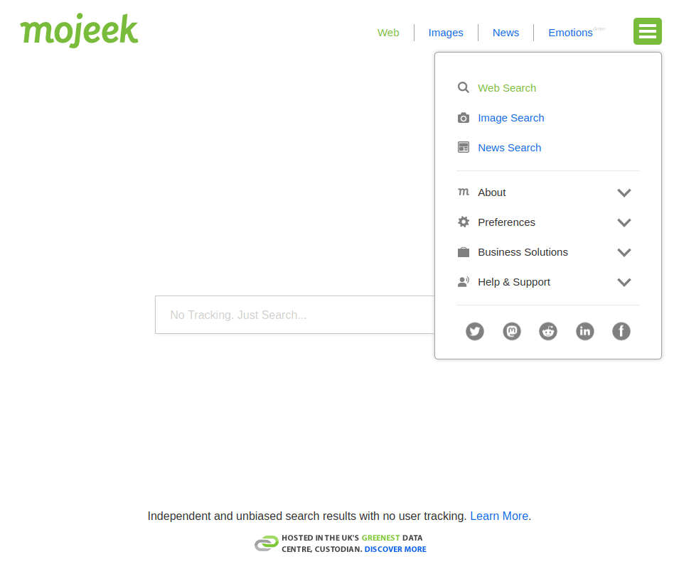 Mojeek search engine