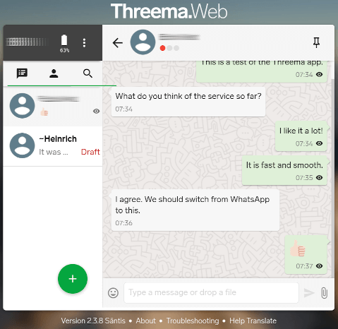 Threema Web app