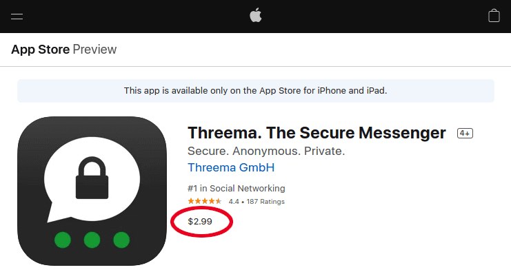 Threema app price