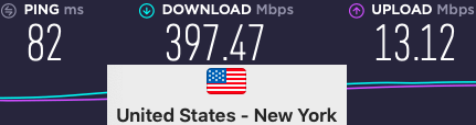 Surfshark New York speed test