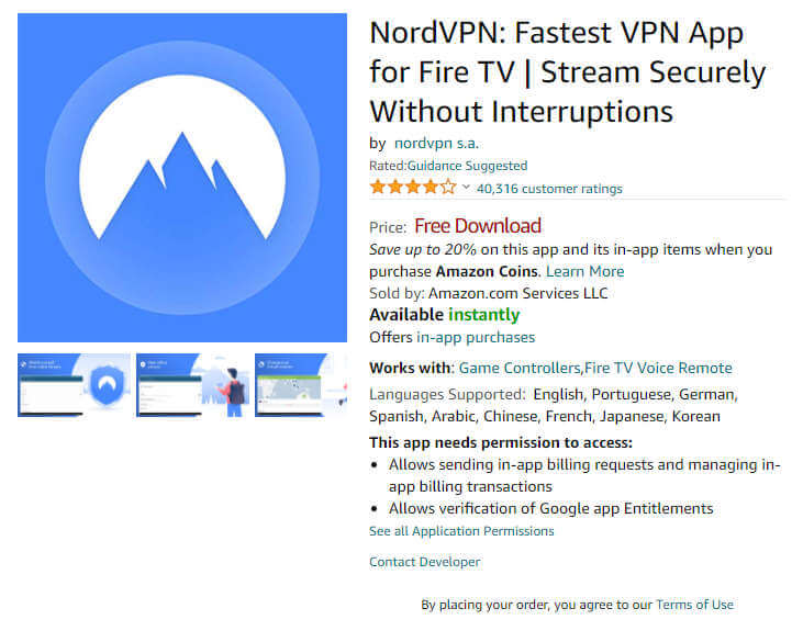 nordvpn fire app