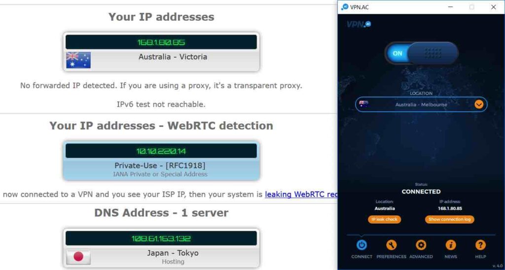 VPN.ac Preivacy and Security