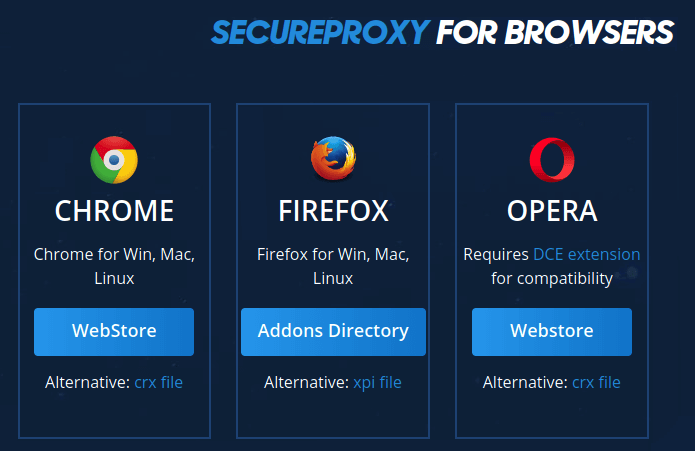 vpnac secure proxy extension browsers