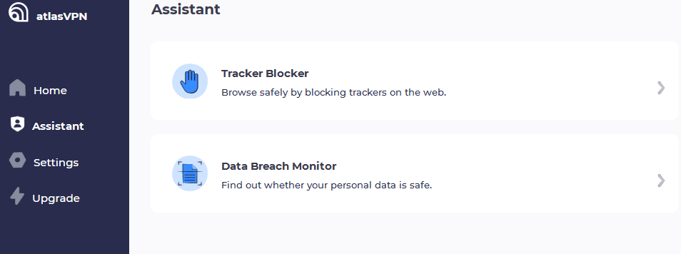 Atlas VPN Data Breach Monitor Tracker Blocker