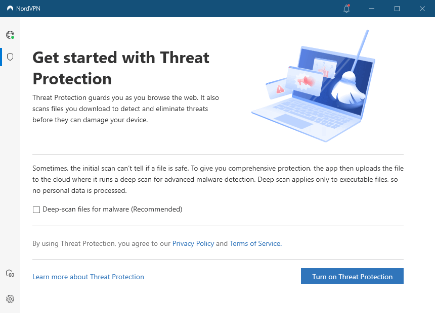 get started with nordvpn threat protection