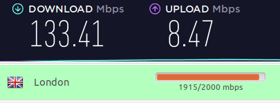 london download speeds perfect privacy