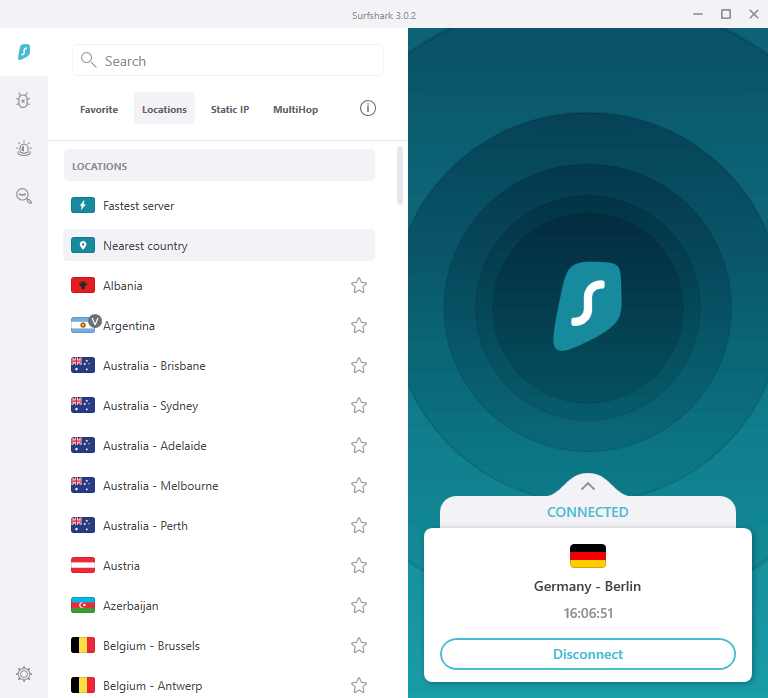 the surfshark windows desktop app