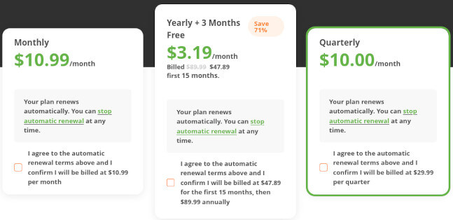 IPVanish prices vs NordVPN