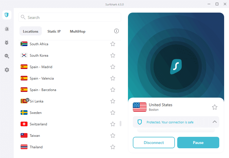 Surfshark VPN desktop app