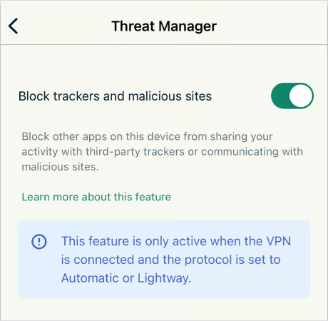 ExpressVPN Threat Manager