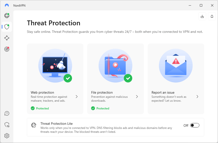 Activate parts of NordVPN Threat Protection
